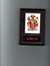 O&#39;brien Coat Of Arms Plaque Family Crest Genealogy Ask For Your Name - £3.15 GBP