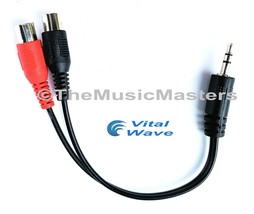 6 inch 3.5MM (1/8&quot;) Stereo Male to Dual RCA Female Jacks Audio Cable Wir... - £5.67 GBP