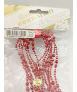 Vintage &#39;For The Magic Of Christmas&#39;  Red Bead Tree Garland {Two Sets} - $517.30 MXN
