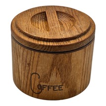 Vintage Cornwall Oak Wood Canister Coffee MCM - £10.31 GBP