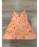 Vintage Y2K Victoria’s Secret Pure Silk Pink Orange Lingerie Slip Dress ... - $84.15