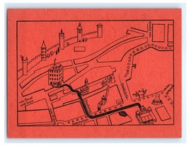 1950s Hotel Adler Card With Map Lucerne Switzerland - $15.35