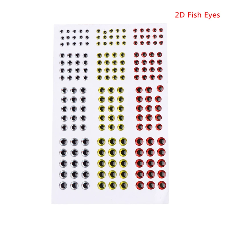  Hot Sale 1 Set/183pcs/72pcs Artificial Fish Eyes 0.39&quot; 3D 4D 5D Holographic Lur - £45.24 GBP