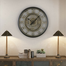 Moving Gear 20&quot; Large Wall Clock, Industrial Age Styling, Modern Rustic,... - £44.09 GBP