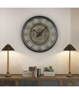 Moving Gear 20&quot; Large Wall Clock, Industrial Age Styling, Modern Rustic,... - £43.50 GBP