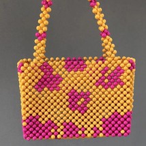 Ins Popular Bead Bag  Hand-woven  Celebrity Handbag Handmade Dinner Clutch Uniqu - £129.72 GBP