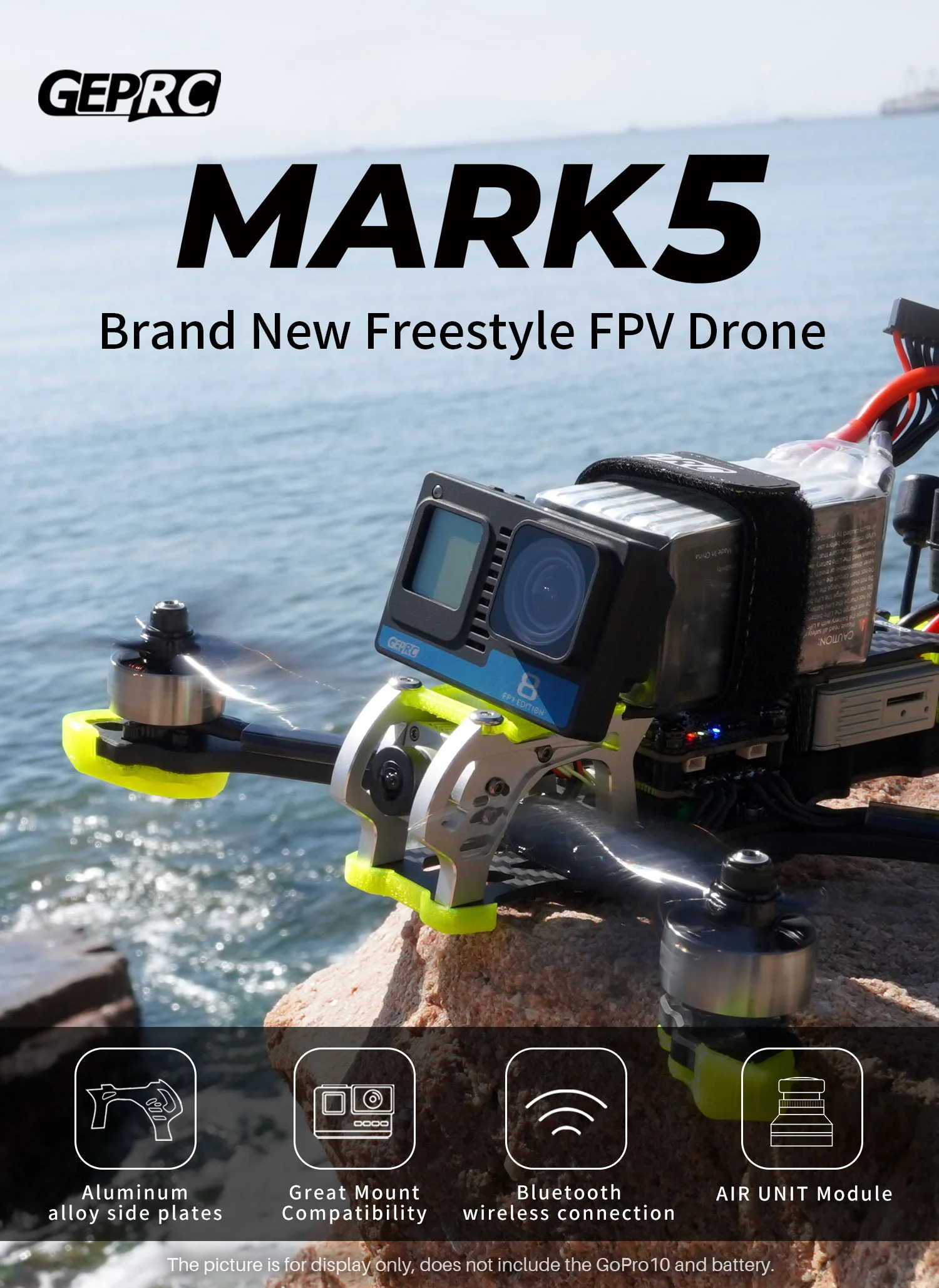 2022 New Geprc MARK5 Hd Air Unit Freestyle Fpv Drone 4S/6S 5Inch Gimbal F - £716.84 GBP+