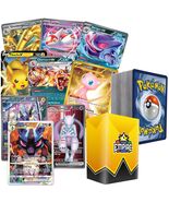 100 Pokémon Cards Double Power Ultra Rare Battle Bundle | 100+ Pokemon C... - $36.42