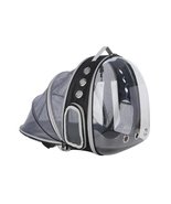 Expandable Cat Backpack, Travel Carry Bag for Small Dog Cats Rabbit (Black) - £39.27 GBP