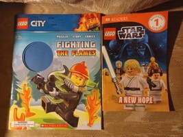 2 Lego Books Star Wars A New Hope Lego City Fighting The Flames Kids Children... - £10.28 GBP
