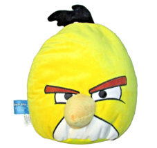 15&quot; Angry Birds Yellow Bird Chuck Plush Rovio Stuffed Animal Black White Toy - £18.13 GBP