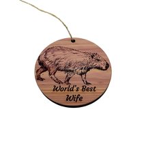Worlds Best Wife Capybara - Cedar Ornament - £15.62 GBP