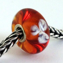 Authentic Trollbeads Beige (A) Flower Glass Bead Charm, 61149 - £18.68 GBP