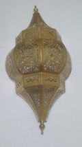 Moroccan Wall Light Brass Antique Lamp Copper Sconce Handmade Flush Fixture - £98.92 GBP