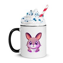 Rabbit Large Mug Ceramic Coffee Mug, Tea Cup, beverage cup, with Color Inside - £15.22 GBP+