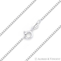 1mm Thin Classic Box Link Italian Chain Anklet Solid .925 Italy Sterling Silver - £11.37 GBP
