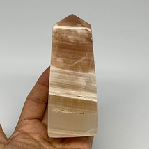 440.2g, 4.5&quot;x1.8&quot;x1.6&quot;, Honey Calcite Point Tower Obelisk Crystal @Pakistan, B25 - £27.68 GBP
