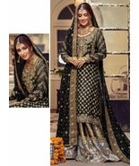 Women Wedding Designer Suit &amp; Dupatta Faux Georgette Indian embroidery X... - £41.86 GBP+