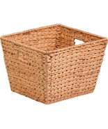 Honey-Can-Do Sto-02884 Tall Square Water Hyacinth Basket Bin, Large, 15,... - £30.10 GBP