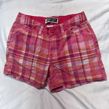 Route 66 Girls Pink Orange White Plaid Shorts Size 10 100% Cotton 3.5” I... - £7.73 GBP