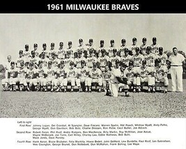 1961 MILWAUKEE BRAVES 8X10 TEAM PHOTO BASEBALL PICTURE MLB - £3.86 GBP