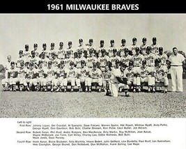 1961 MILWAUKEE BRAVES 8X10 TEAM PHOTO BASEBALL PICTURE MLB - £3.81 GBP