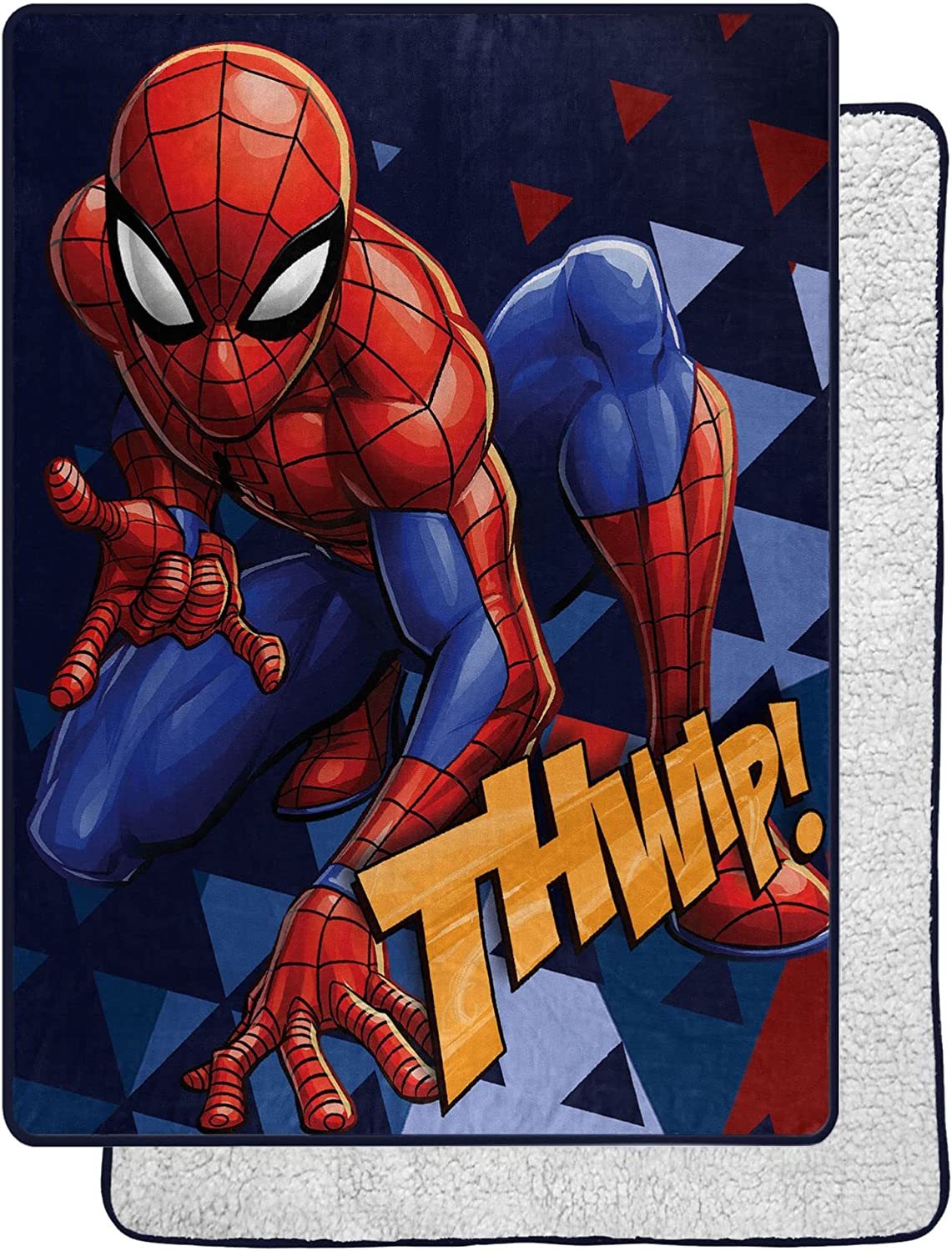 Northwest Spider-Man Spidey Stance Oversized Silk Touch Sherpa Throw, 60" X 80" - $55.99
