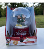 Disney 85th Anniversary Musical Snow Globe Caroling Mickey &amp; Minnie Mous... - $606.30 MXN