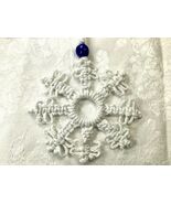 Christmas Ornament Holiday Snowflake Ornament White Handmade Macrame Sno... - $11.22 CAD