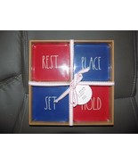 Rae Dunn 4th of July REST SET PLACE HOLD Coasters NEW - €25,08 EUR