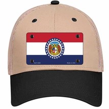 Missouri State Flag Novelty Khaki Mesh License Plate Hat - £22.36 GBP