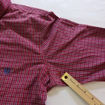 Chaps Easy Care Button-Down Collar Men's Plaid Long Sleeve Red Shirt Size Large image 4