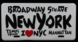 New York Vanity Broadway 5th Ave Times Square Souvenir Automobile Licens... - $21.70