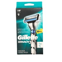 Gillette Mach3 1 Cartridges 1 Razor 3D Motion Movement 3 Steel Blade - £7.63 GBP