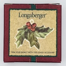 Longaberger Tie-On Mistletoe Holiday 2001 RARE Vintage New in box Handmade USA - $9.74