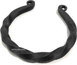 Hand Forged Twisted Iron Bracelet, Celtic Solid Metal Bracelet Rustic, Punk Unis - £14.85 GBP