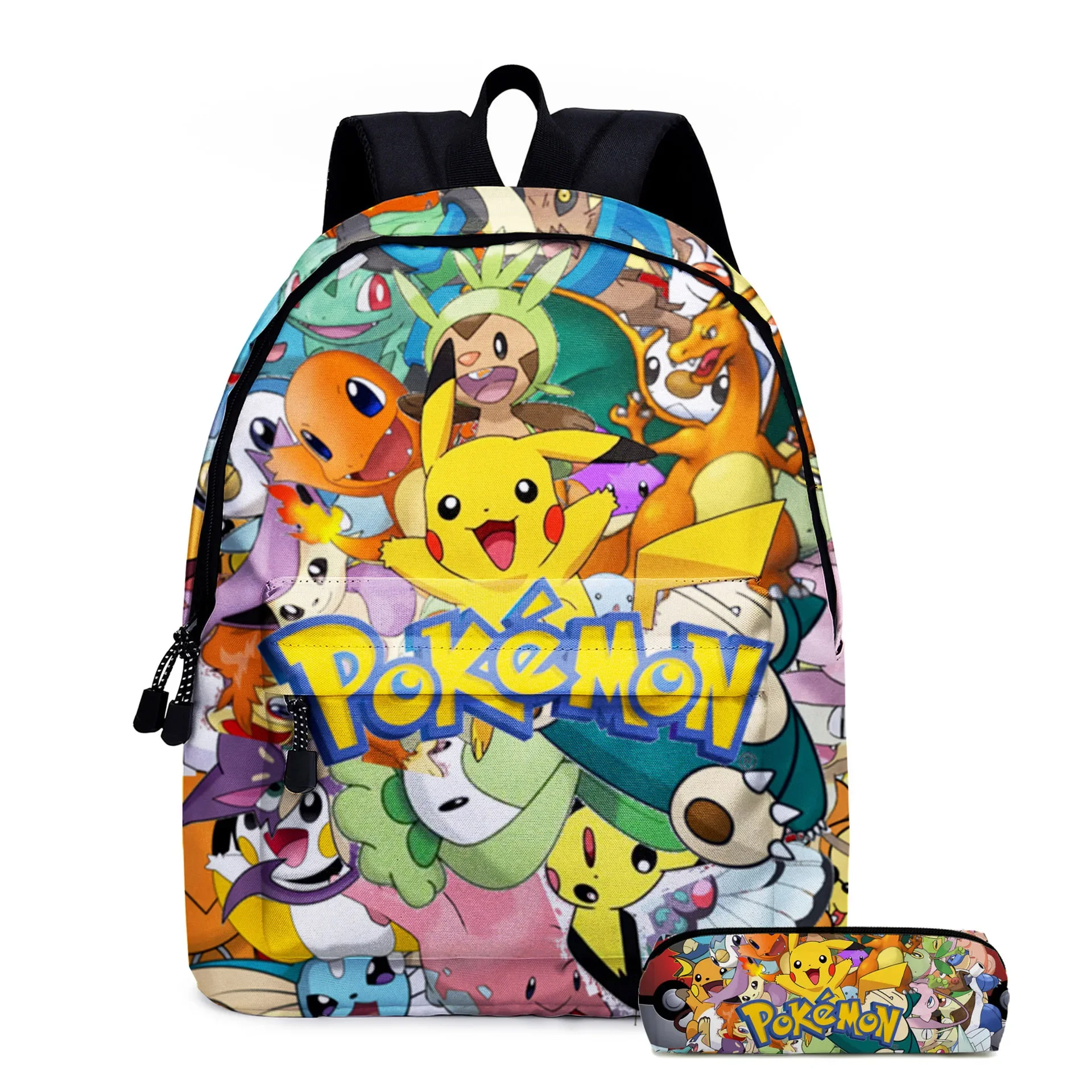 NEW Pokemon Go School Bag Backpacks Pikachu toys Anime Figures Kids Bags Big - £11.59 GBP+