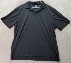 PGA TOUR Polo Shirt Men Size XL Gray Polyester Short Sleeve Slit Collared Logo - £12.58 GBP