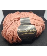 Vintage Jacques Fonty 100% French Wool Yarn 135 Yards Pinkish / Brown 50... - £4.68 GBP
