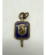 1949 Minero Newcome New York Bowling Medal Pendant Key “WR Headpin” Blue... - $17.77
