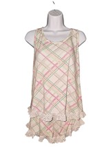 PJ Couture Women&#39;s Two Piece Shorts Tank Sleepwear PJ Sets Lace Pink Pla... - $8.82