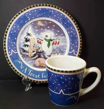 Starbucks Stoneware Bearista Bear Mug Plate Cookies for Santa set 2000 Christmas - £10.57 GBP