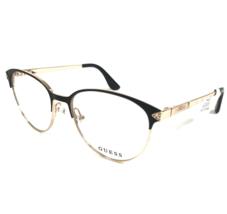 Guess Eyeglasses Frames GU2633-S 005 Black Gold Round Swarovski 52-16-135 - £40.46 GBP