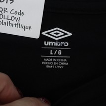 Umbro Shirt Mens L Black Short Sleeve Round Neck Graphic Print Logo Casual Tee - £17.89 GBP