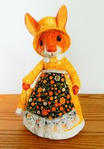 Vtg ceramic bank country farmhouse church mouse lady Japan rustic - £11.95 GBP