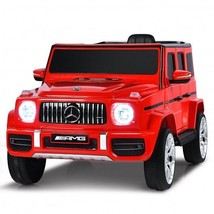 12V Mercedes-Benz G63 Licensed Kids Ride On Car with Remote Control-Red - £270.56 GBP