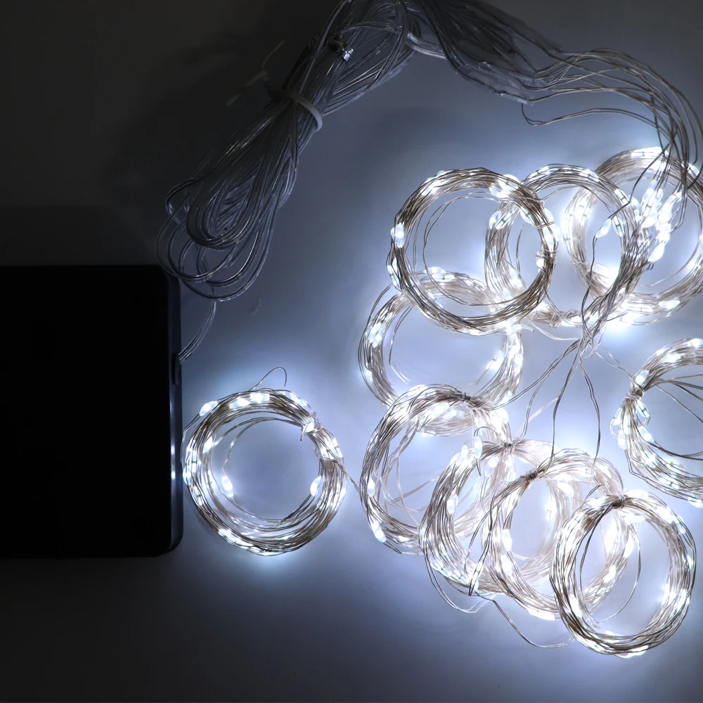 Solar Lamp LED String Lights Outdoor 3x 300LED Fairy Curtain Lights for Window C - £56.80 GBP