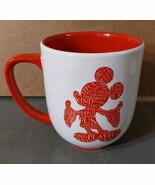 Disney Parks Red Mickey Silhoutte Coffee Cup Tea Mug Large 4x5 - €12,94 EUR
