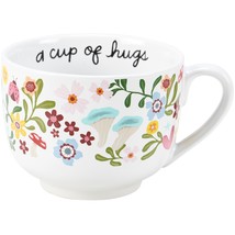 Coffee Tea Mug A Cup of Hugs 20 oz. Inspiration Collection Mug Floral - £19.46 GBP