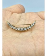 3.50Ct Round Cut Simulated Diamond 925 Silver Gold Plated Crescent Moon ... - €124,76 EUR